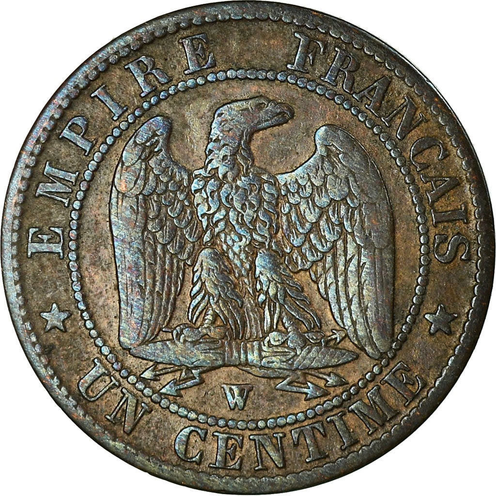Coin, France, Napoleon III, Centime, 1855, Lille, VF(20-25), KM 775.7