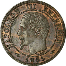 Moeda, França, Napoleon III, Centime, 1855, Paris, AU(50-53)