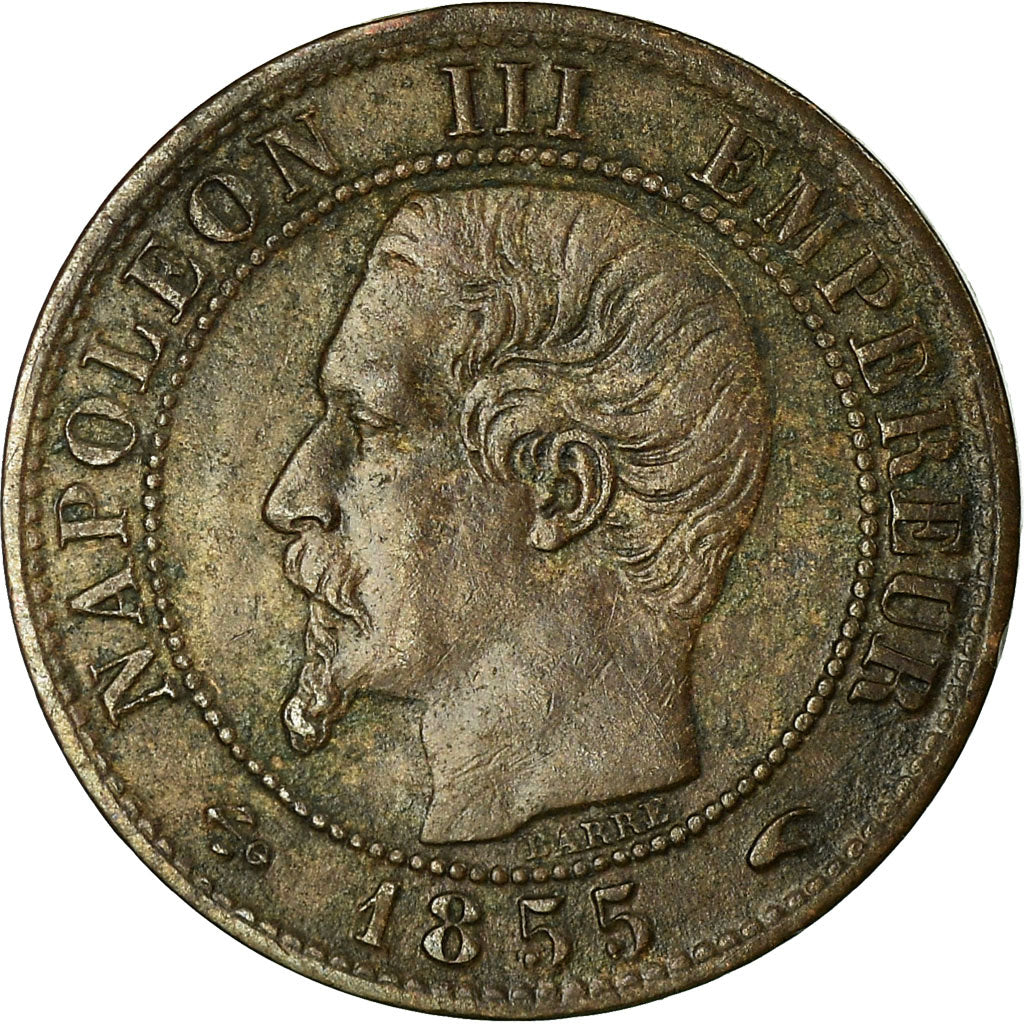 Coin, France, Napoleon III, Centime, 1855, Paris, EF(40-45), KM 775.1