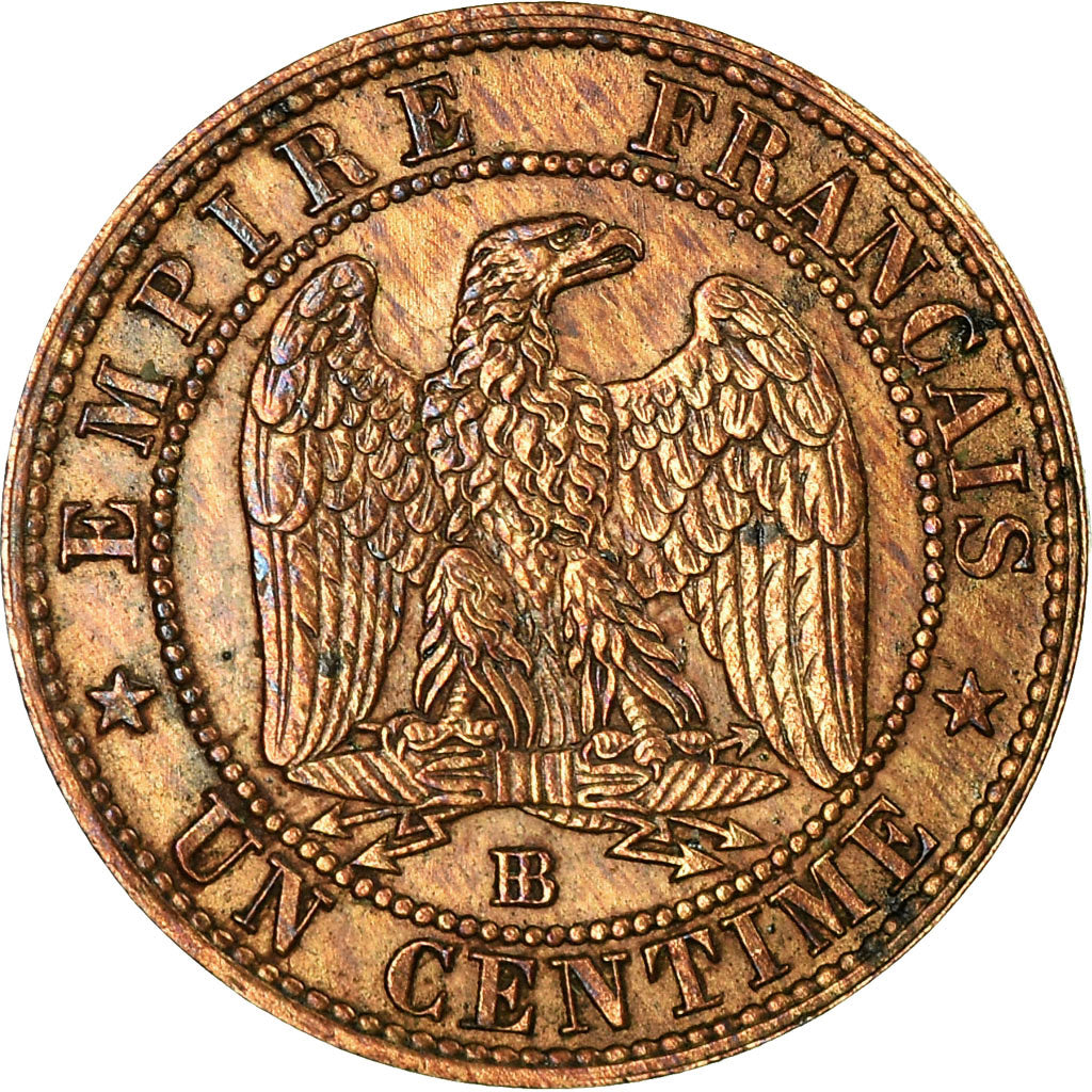 Moneta, Francia, Napoleon III, Centime, 1853, Strasbourg, BB+