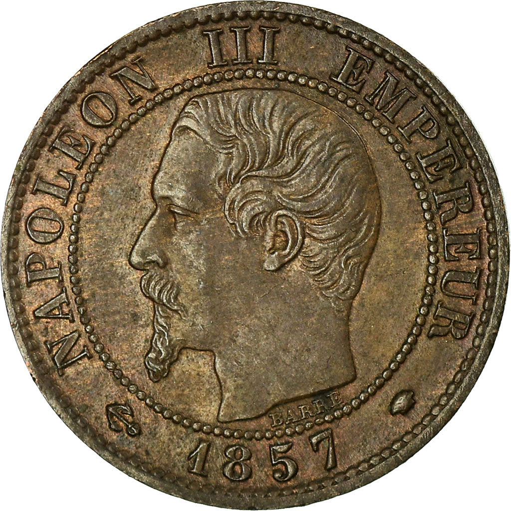 Moneta, Francja, Napoleon III, Napoléon III, Centime, 1857, Marseille