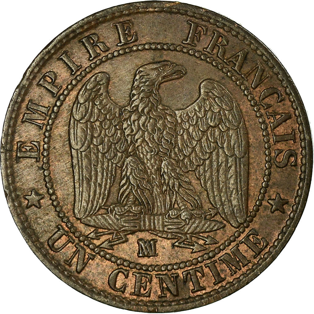 Moneta, Francja, Napoleon III, Napoléon III, Centime, 1857, Marseille