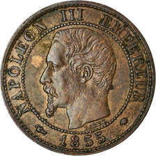 Moneta, Francja, Napoleon III, Centime, 1855, Marseille, EF(40-45)