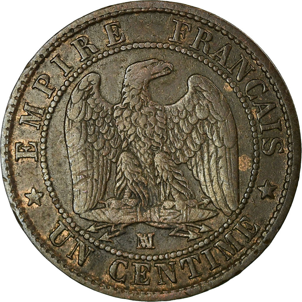 Monnaie, France, Napoleon III, Centime, 1853, Marseille, TB+, Gadoury 86