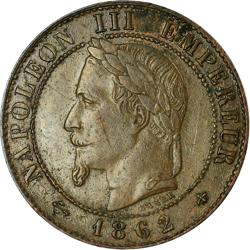 Coin, France, Napoleon III, Centime, 1862, Paris, EF(40-45), KM 795.1
