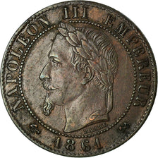 Moeda, França, Napoleon III, Centime, 1861, Bordeaux, EF(40-45)