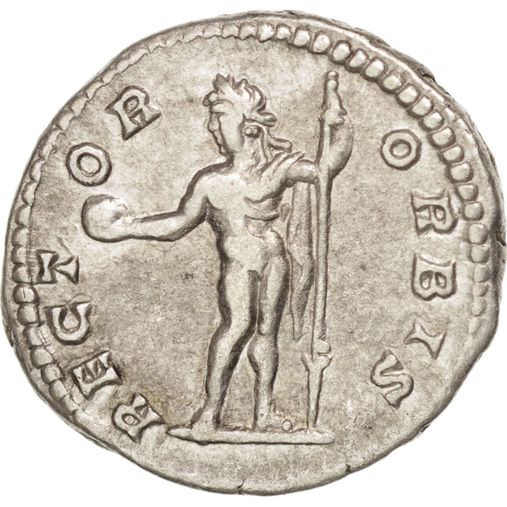 Coin, Caracalla, Denarius, Rome, AU(50-53), Silver, RIC:39a