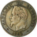 Moneta, Francja, Napoleon III, 2 Centimes, 1862, Strasbourg, VF(30-35)