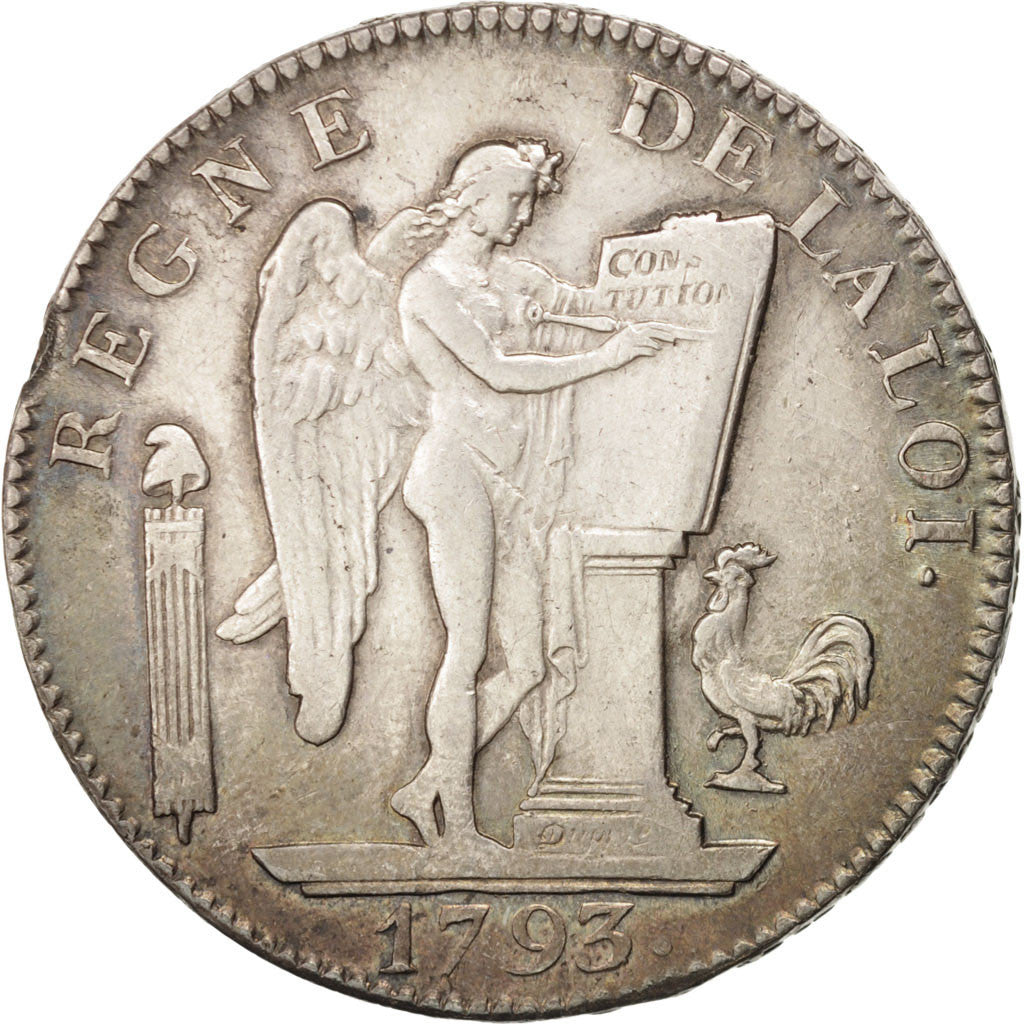 Münze, Frankreich, Écu de 6 livres françoise, 6 Livres, 1793, Paris, SS+