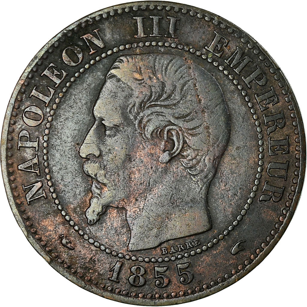 Coin, France, Napoleon III, 2 Centimes, 1855, Paris, VF(20-25), KM 776.1