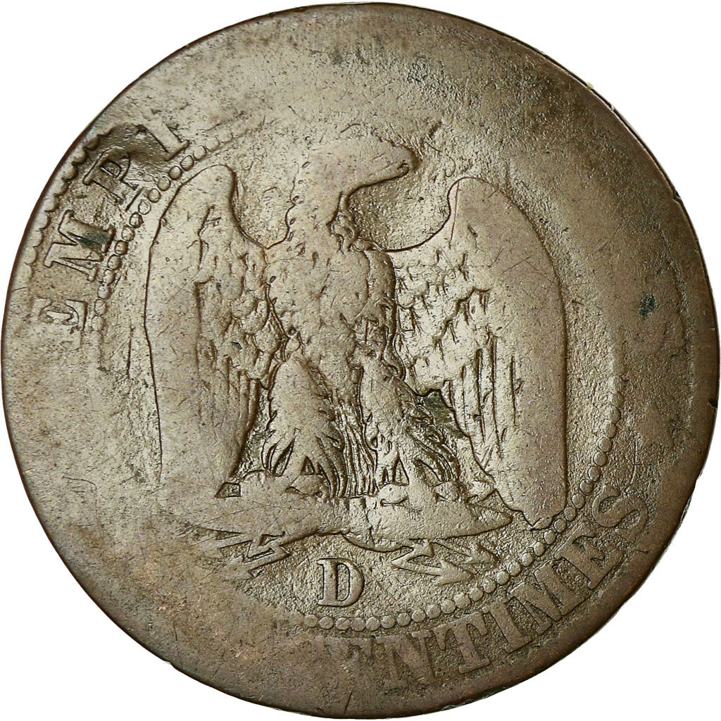 Moneta, Francja, Napoleon III, Napoléon III, 5 Centimes, 1856, Lyon, VG(8-10)