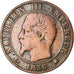 Moeda, França, Napoleon III, 5 Centimes, 1856, Strasbourg, F(12-15)