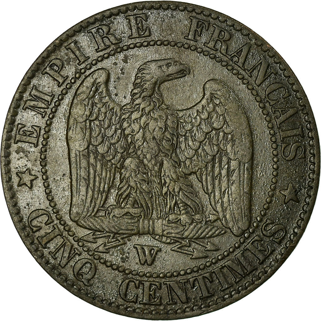 Coin, France, Napoleon III, 5 Centimes, 1855, Lille, EF(40-45), KM 777.7