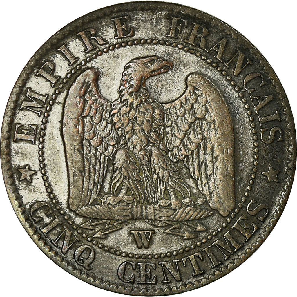 Coin, France, Napoleon III, 5 Centimes, 1856, Lille, EF(40-45), KM 777.7