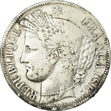 Moeda, França, Cérès, 5 Francs, 1849, Paris, VF(30-35), Prata, KM:761.1