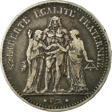 Coin, France, Hercule, 5 Francs, 1876, Paris, EF(40-45), Silver, KM:820.1
