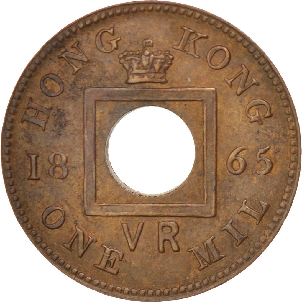 Coin, Hong Kong, Victoria, Mil, 1865, AU(55-58), Bronze, KM:2