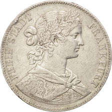 GERMAN STATES, Thaler, 1860, Frankfurt, KM #360, EF(40-45), Silver, 18.45