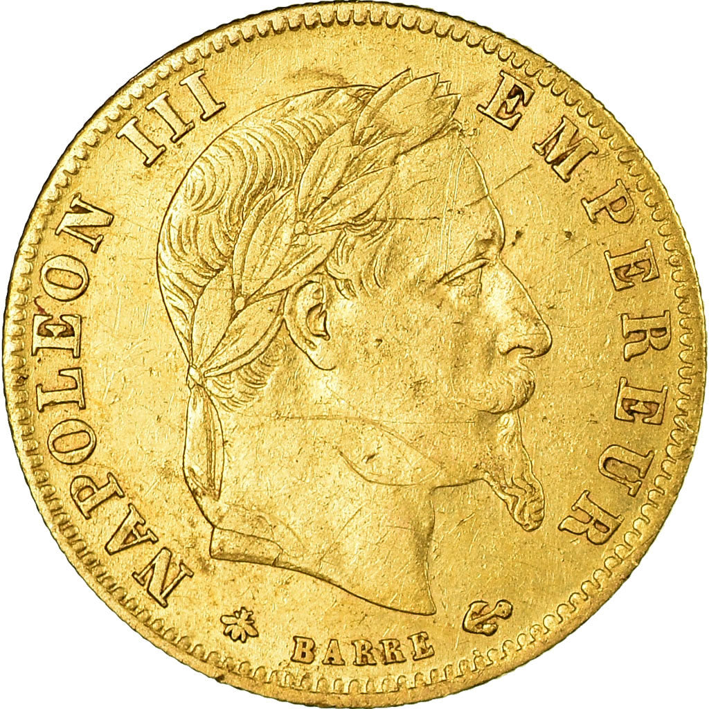 Munten, Frankrijk, Napoleon III, 5 Francs, 1863, Paris, ZF, Goud