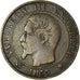 Coin, France, Napoleon III, 5 Centimes, 1855, Marseille, VF(20-25), KM 777.6