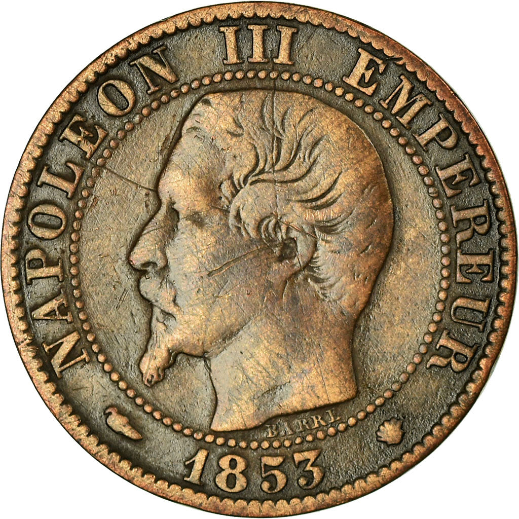 Moneta, Francia, Napoleon III, 5 Centimes, 1853, Marseille, MB