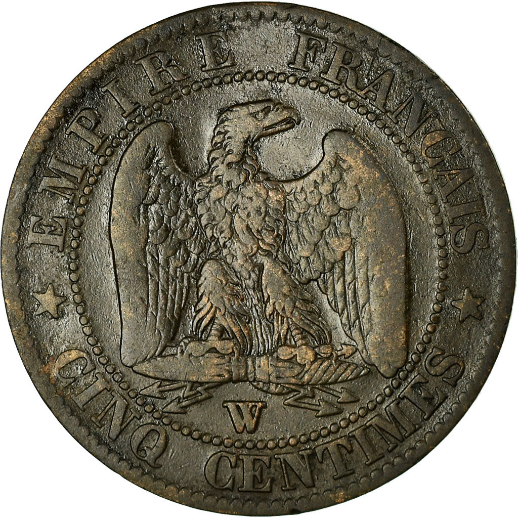 Moneta, Francia, Napoleon III, 5 Centimes, 1853, Lille, MB