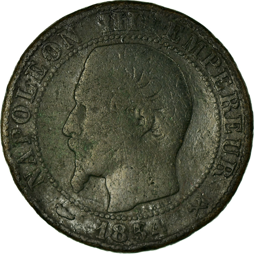 Munten, Frankrijk, Napoleon III, 5 Centimes, 1854, Rouen, ZG