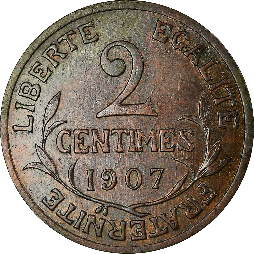 Coin, France, Dupuis, 2 Centimes, 1907, Paris, AU(50-53), Bronze, KM:841