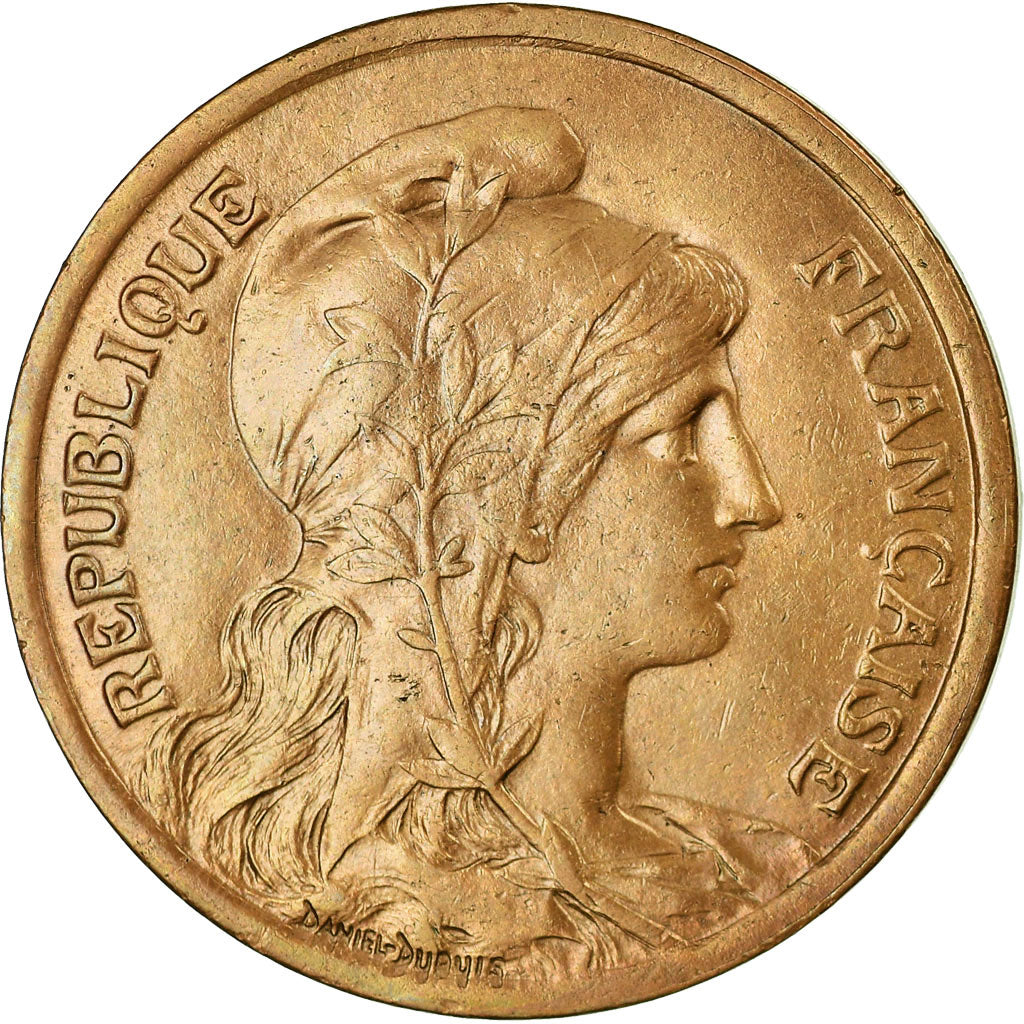 Moeda, França, Dupuis, 10 Centimes, 1921, Paris, AU(55-58), Bronze, KM:843
