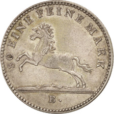 GERMAN STATES, 1/6 Thaler, 1821, KM #129, AU(55-58), Silver, 5.76