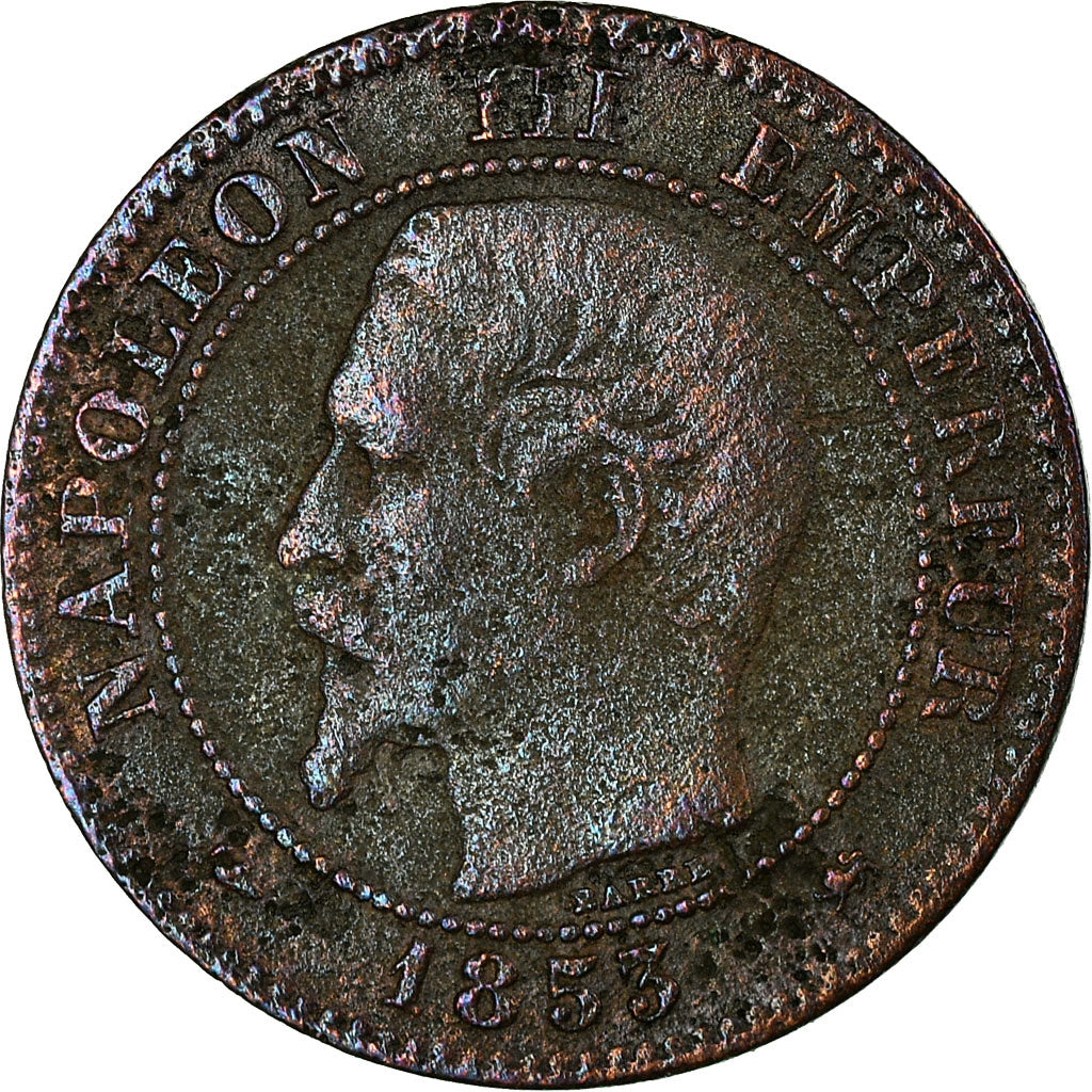 Münze, Frankreich, Napoleon III, 2 Centimes, 1853, Lyon, SGE+