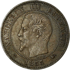 Münze, Frankreich, Napoleon III, 2 Centimes, 1855, Lyon, SS