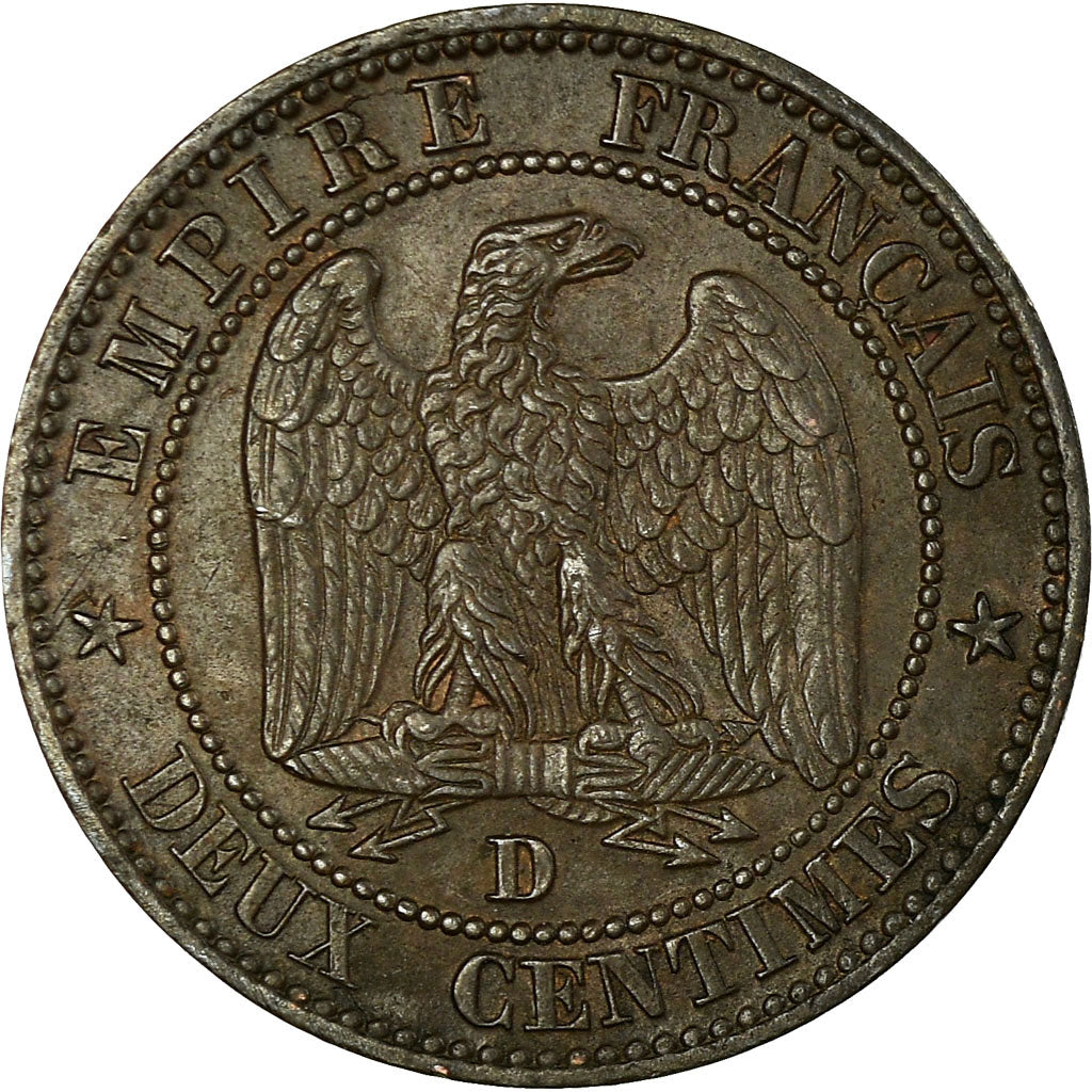 Münze, Frankreich, Napoleon III, 2 Centimes, 1855, Lyon, SS