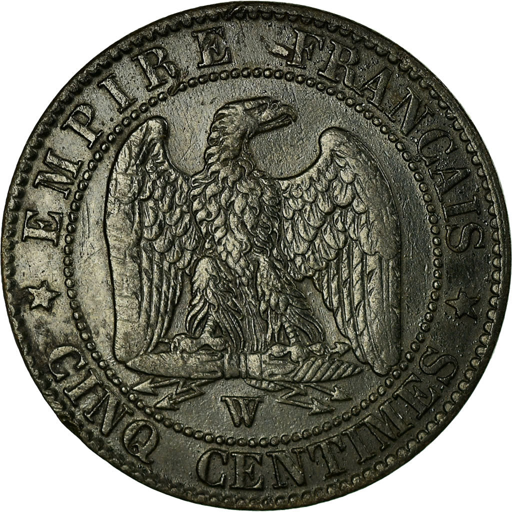 Coin, France, Napoleon III, 5 Centimes, 1857, Lille, VF(30-35), KM 777.7