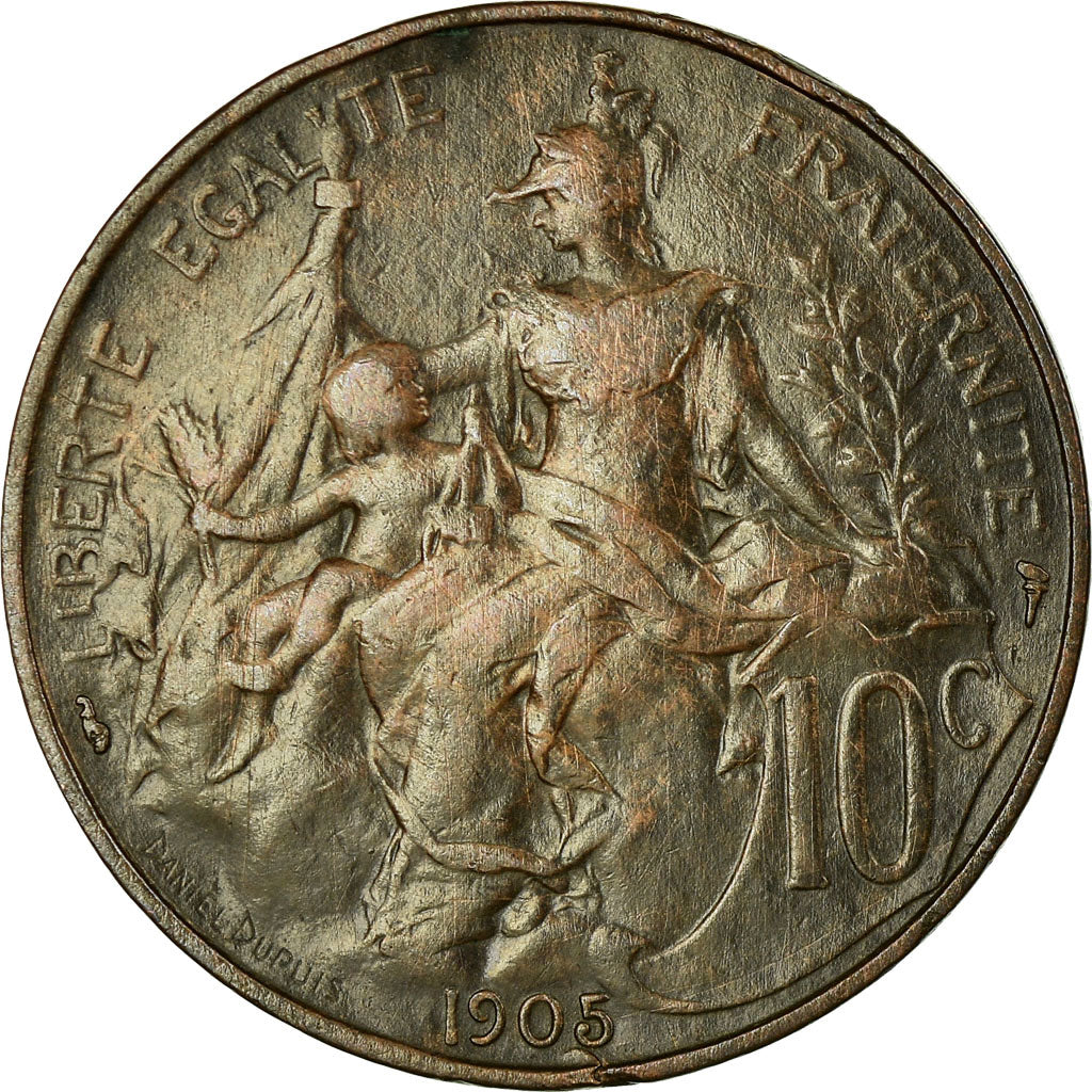 Coin, France, Dupuis, 10 Centimes, 1905, Paris, VF(30-35), Bronze, KM:843