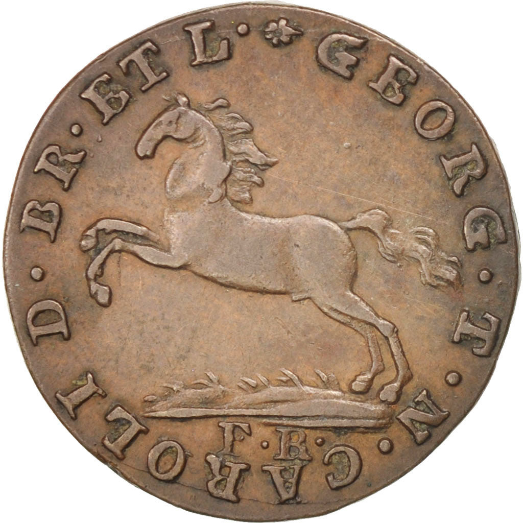 Moneda, Estados alemanes, BRUNSWICK-WOLFENBUTTEL, Karl II, Pfennig, 1819, MBC+