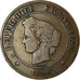 Moeda, França, Cérès, 5 Centimes, 1896, Paris, VF(30-35), Bronze, KM:821.1