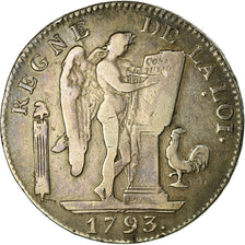 Monnaie, France, Écu de 6 livres françoise, 1793, Paris, TB+, Gadoury 58