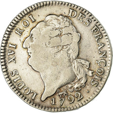 Monnaie, France, Écu de 6 livres françois, 1792, Paris, TB+, Gadoury 55