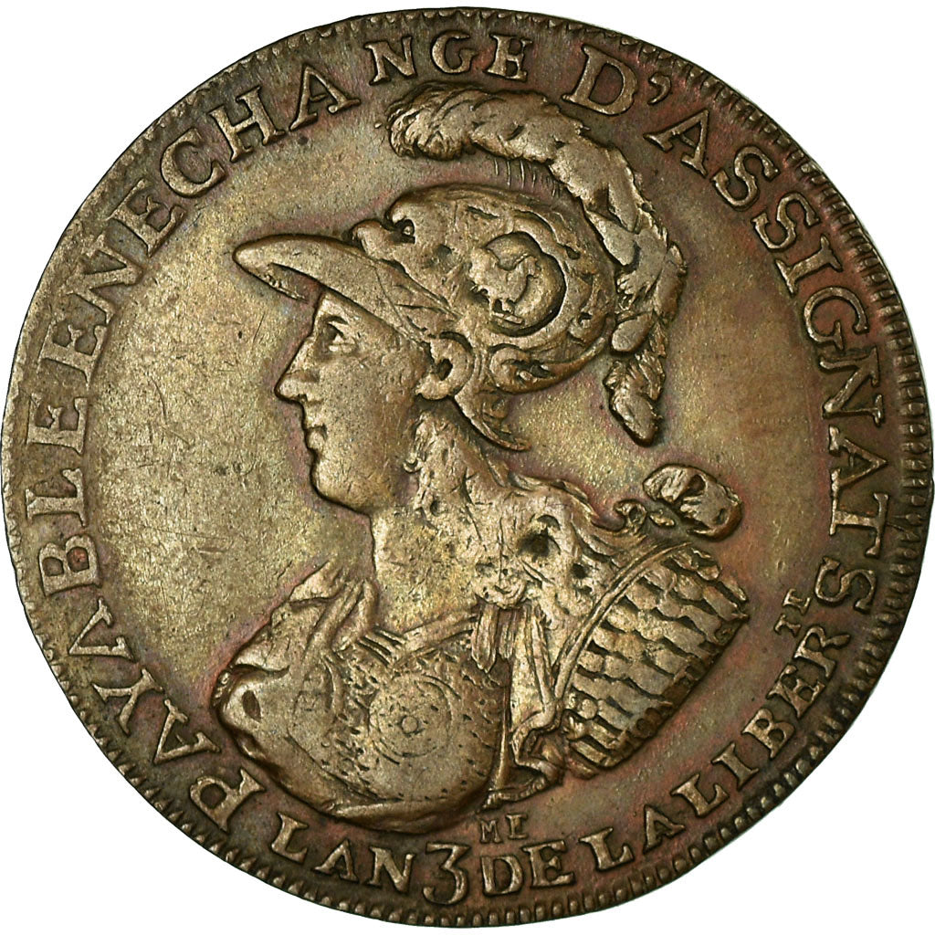 Coin, France, 2 Sols 6 Deniers, 1791, AU(50-53), Copper, KM:Tn37, Brandon:210a