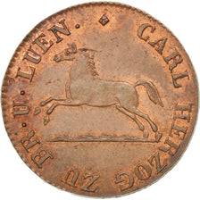 Stati tedeschi, BRUNSWICK-WOLFENBUTTEL, Karl II, Pfennig, 1828, SPL-, Rame, K...