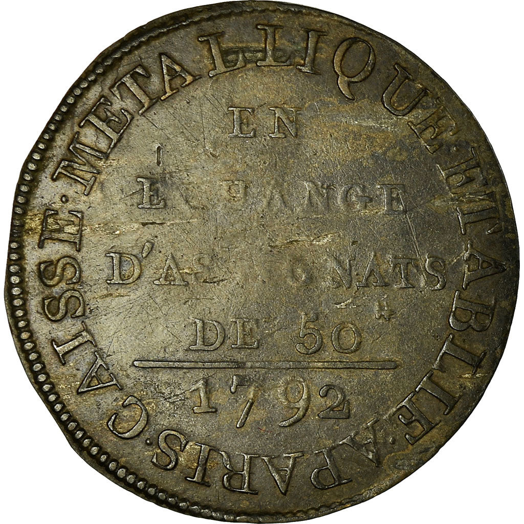 Coin, France, 18 Deniers, 1792, Paris, VF(30-35), Billon, Brandon:245