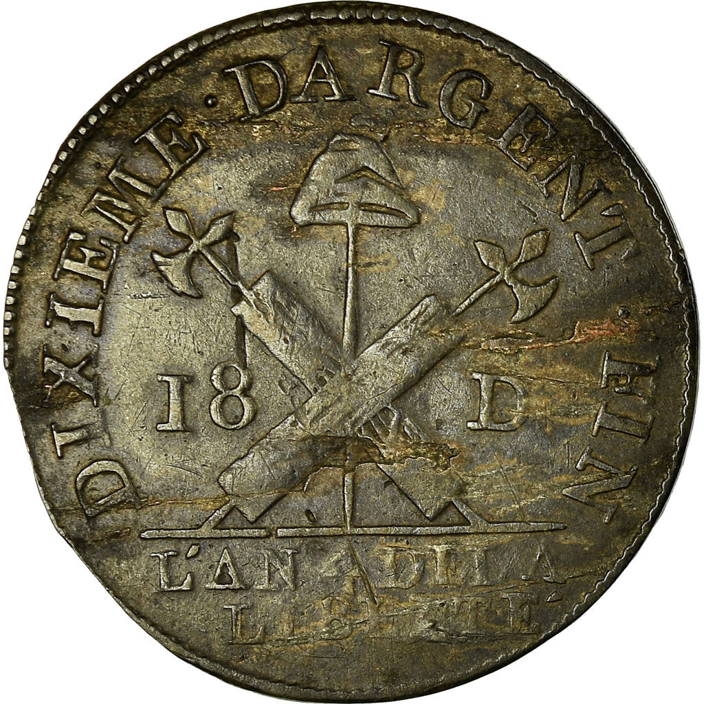 Coin, France, 18 Deniers, 1792, Paris, VF(30-35), Billon, Brandon:245