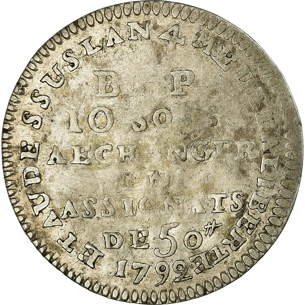 Monnaie, France, 10 Sols, 1792, Paris, TB+, Argent, KM:Tn41, Brandon:242a