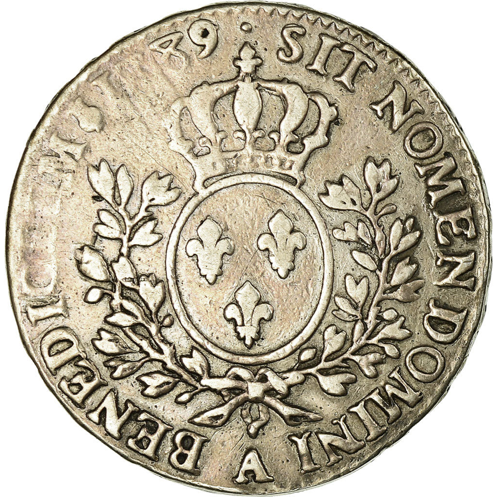 Moneda, Francia, Louis XVI, 1/2 Écu, 44 Sols, 1789, Paris, BC+, Plata