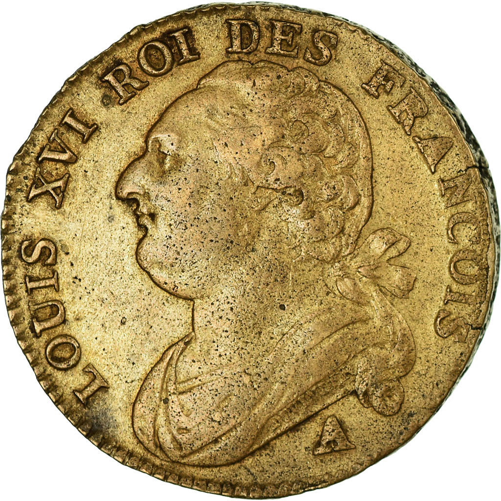 Moneda, Francia, 12 deniers françois, 1792, An 4/3, Paris, MBC+, Bronce