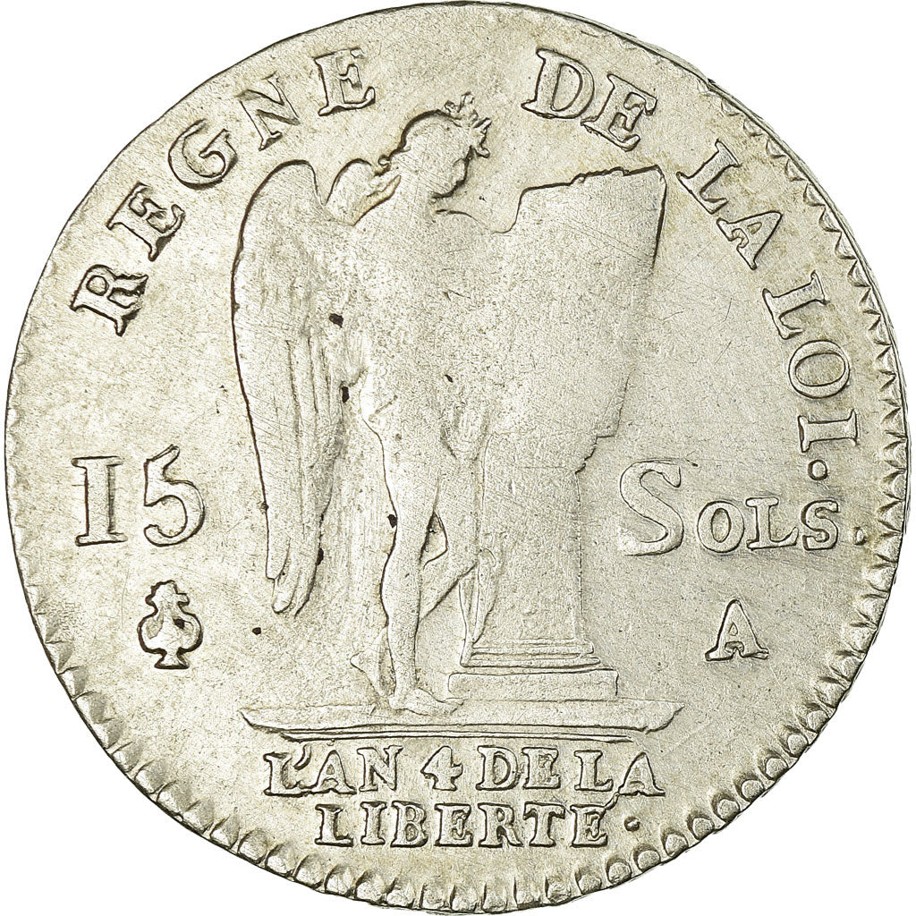 Münze, Frankreich, 15 sols françois, 15 Sols, 1792, Paris, S, Silber