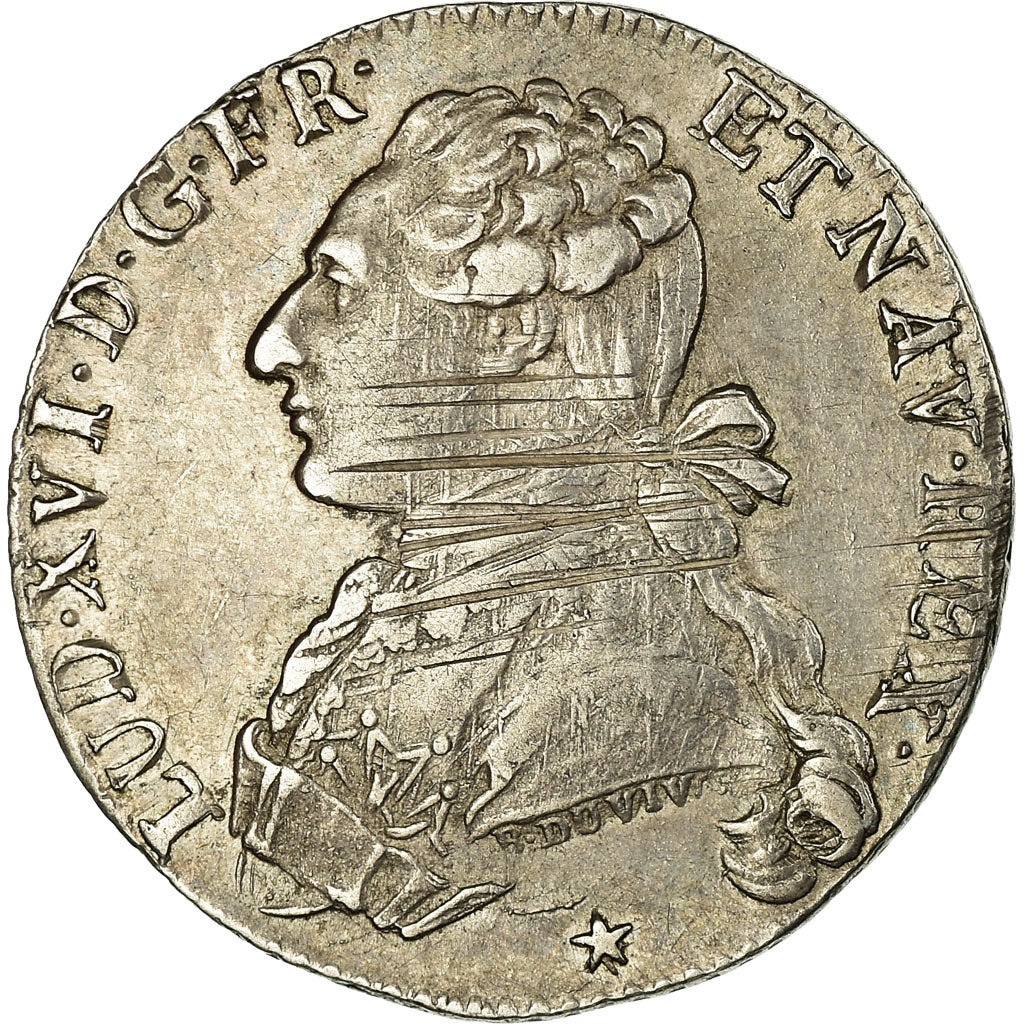 Moneta, Francia, Louis XVI, 1/5 Écu, 24 Sols,1789, Lille, BB+