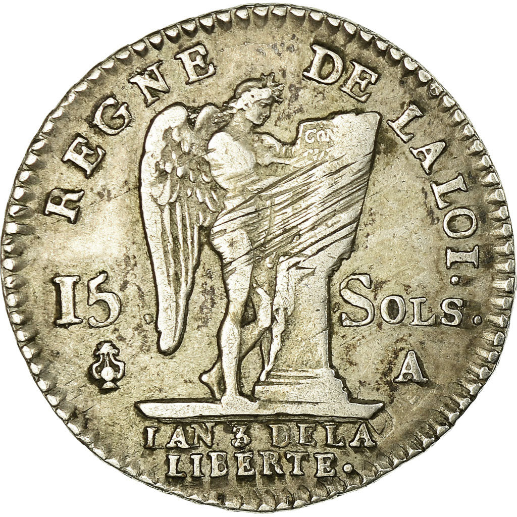 Monnaie, France, 15 sols françois, 15 Sols, 1791, Paris, TTB, Argent, Gadoury 36