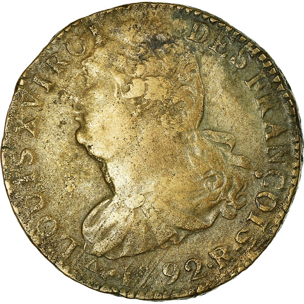 Monnaie, France, 2 sols françois, 1792, Orléans, TB+, Bronze, Gadoury 25